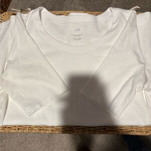 Both J. Jill White Sleeve Tee and Grey Sleeve Tee